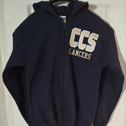BLUE ZIPPERED HOODIE "CCS LANCERS"