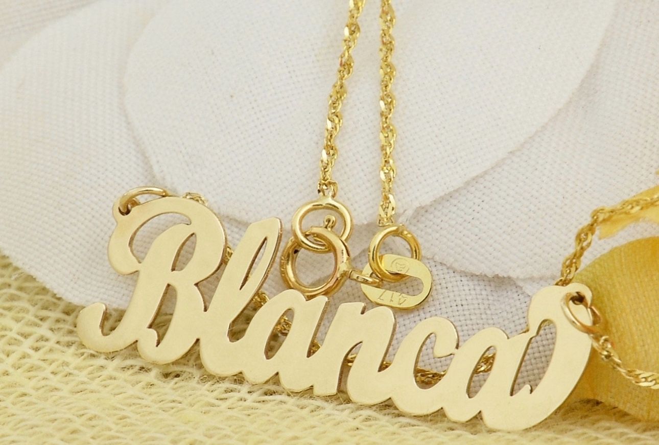 10k Gold Personalized Name Necklace 