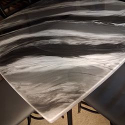 5pc Metallic Dining Table Set 