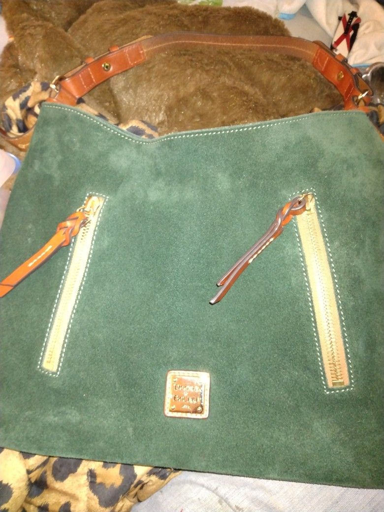 Dooney & Bourke Greene Suede Leather Cooper Handbag By