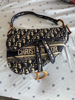 Blue saddle bag