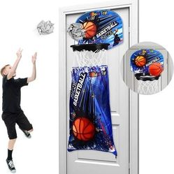 Brand New Indoor Basketball Wall Mount Hoop w Laundry Hamper, 2 Balls, Pump