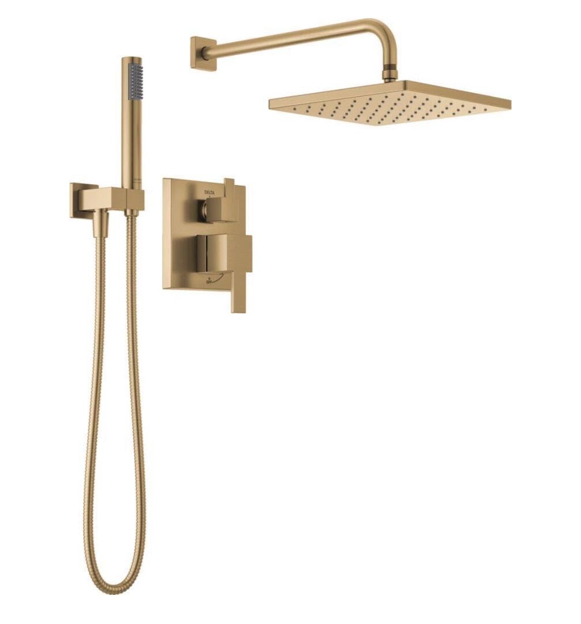 Delta Modern 14 Series Square Rain Shower System - 342701-CZ - Champagne Bronze