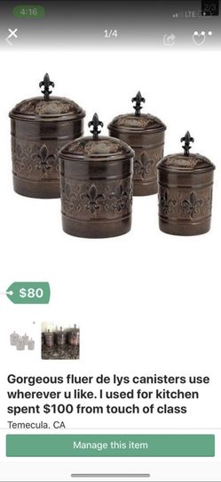Kitchen or other purpose storage canisters