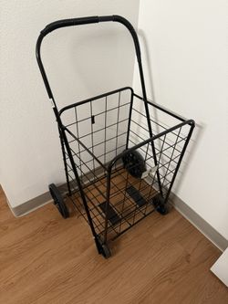 Extra Large Black Metal Utility Cart 