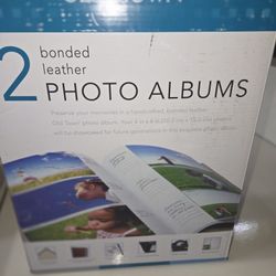 2 Leather Picture Albums  In Box