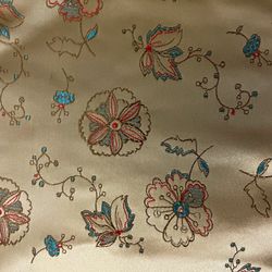 Woven Fabric Sewing Fabric Brocade 46” W X 8 Yards Silk Cotton Polyester Sheen Gold Pale Yellow
