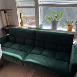 Wayfair Futon - Emerald green
