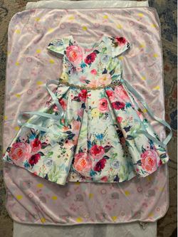 Colorful rose dress size 6 girls