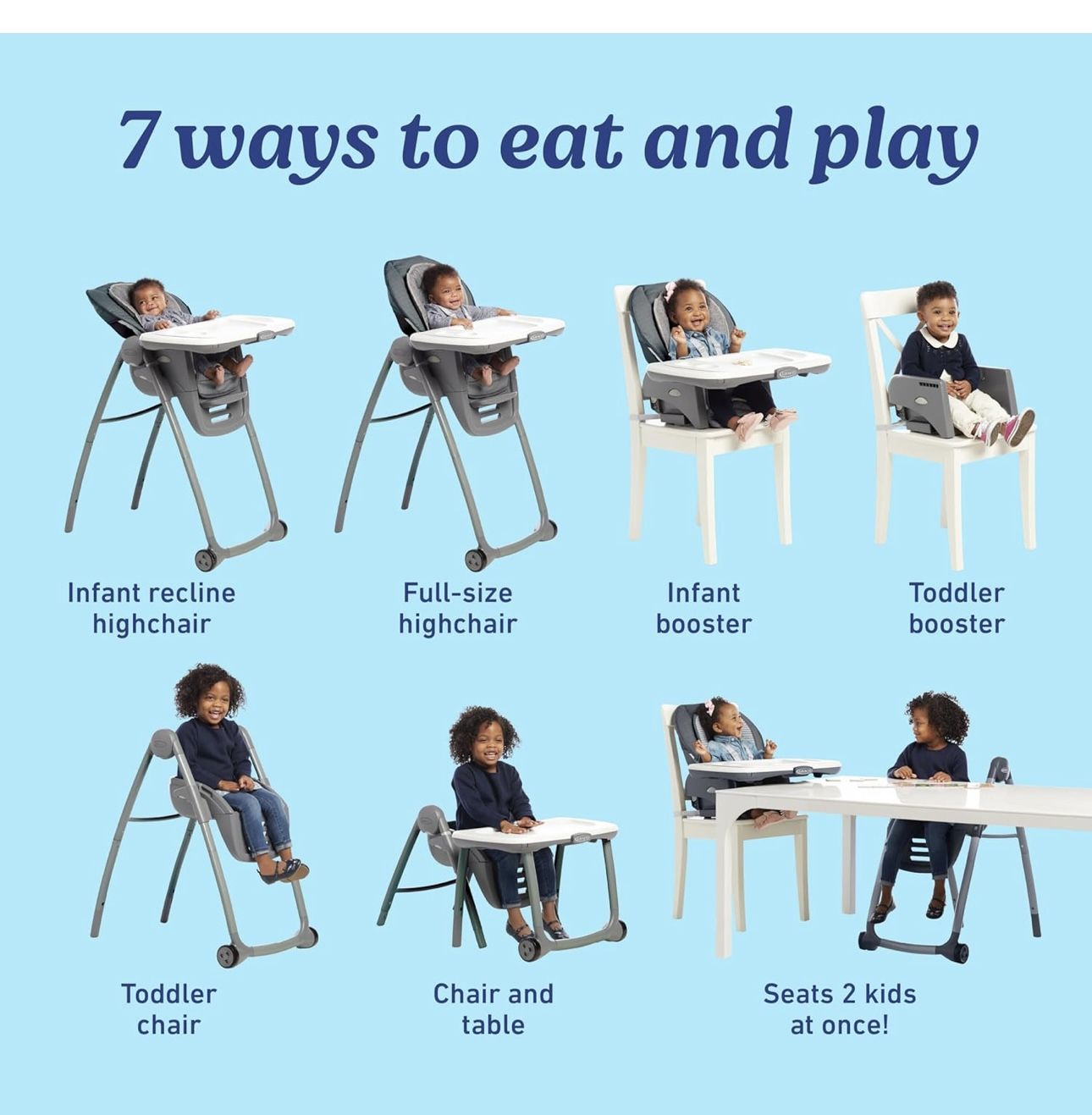 Graco Table2Table Premier Fold 7 in 1 Convertible High Chair 