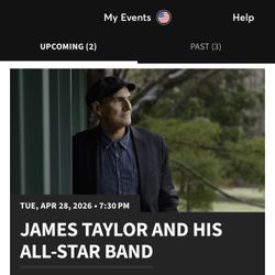 James Taylor @ Rady Shell 2x Tickets
