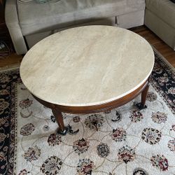 Marble Coffee Table And Matching End Table