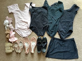 Kids leotards Tights Skirt Ballet Shoes & Tap Shoes $5 ea
