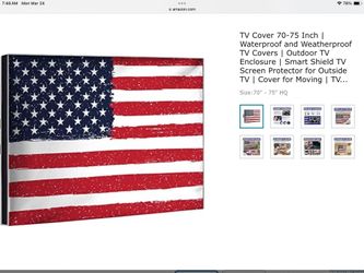 $40.00 Cover For 75 Inch TV