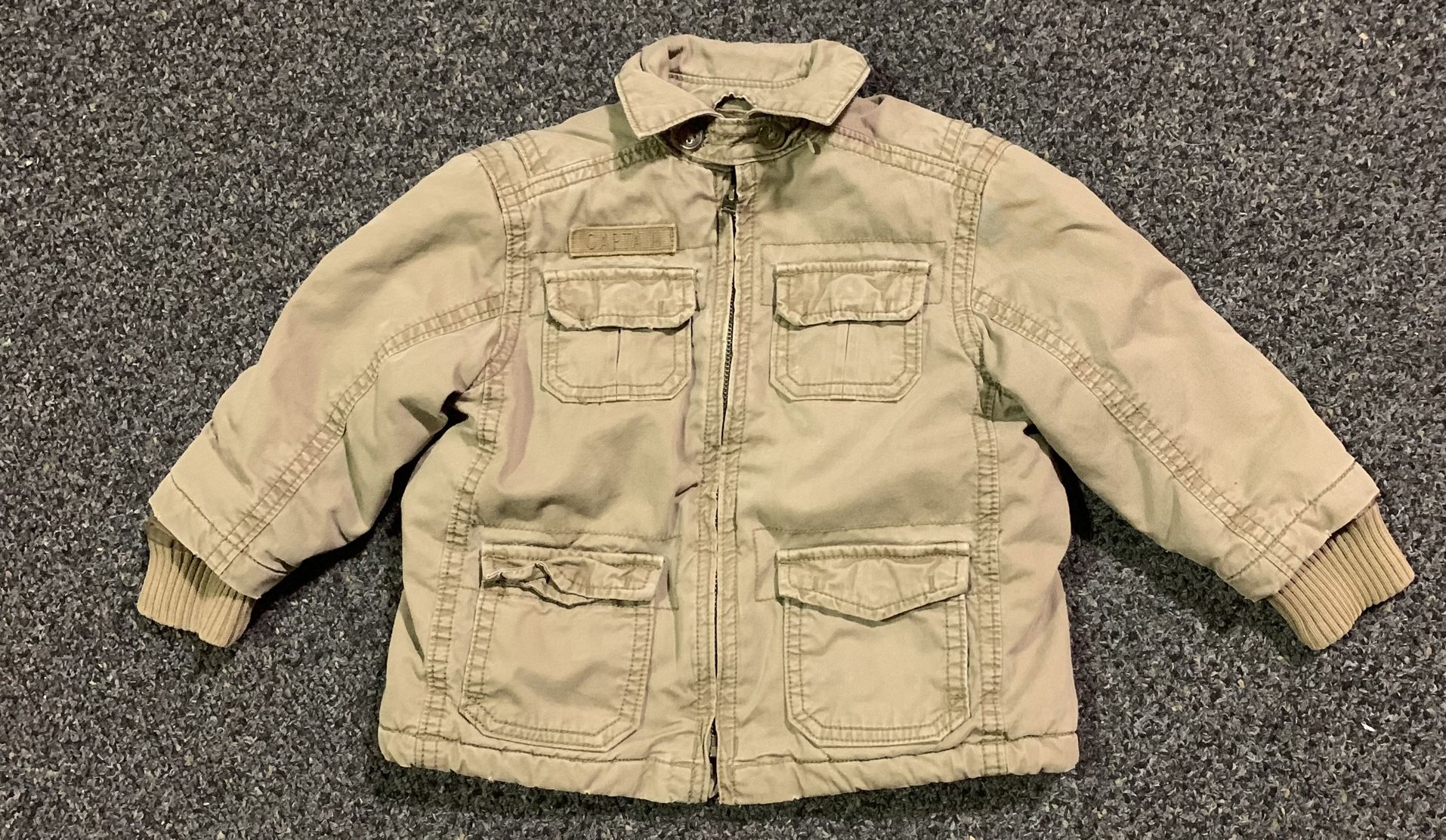 Boys size 12 month Sherpa lined fall coat jacket