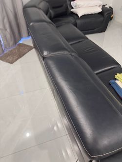 Leather sofa like new