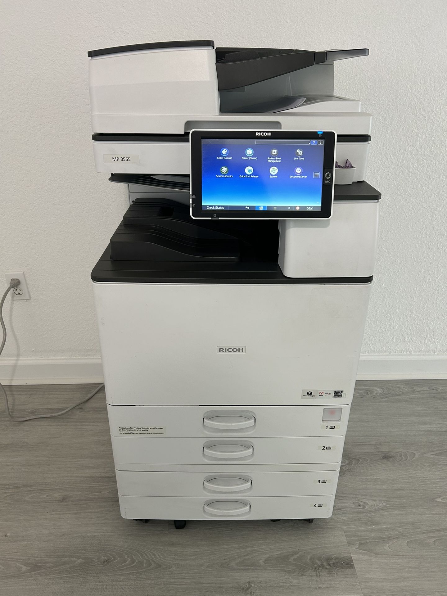 Office Printer Ricoh Mp 3555 Multifunction Copier Machine Laser