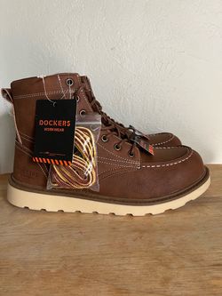 New Dockers Workwear Brown Moc Toe Work Boot