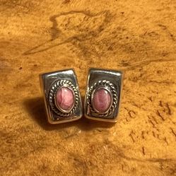 Argentinian Rhodochrosite 925 sterling, Silver, Handmade Earrings
