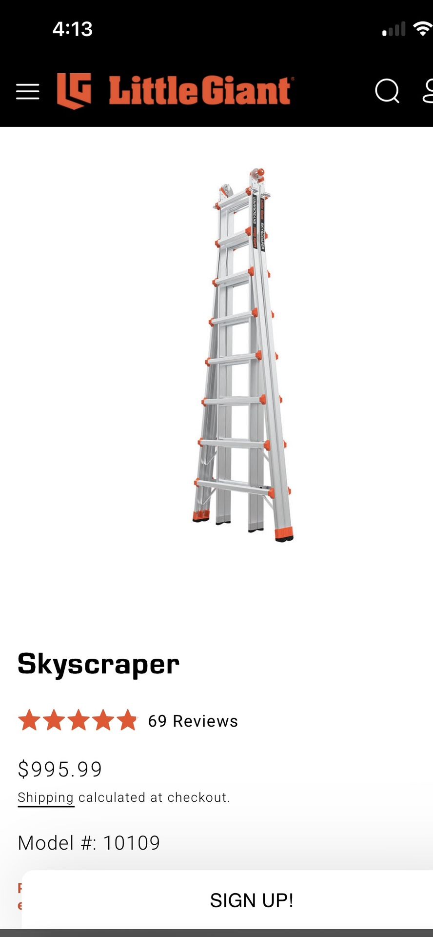Little Giant Skyscraper 15’ Ladder