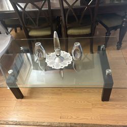 Glass Coffee Table With Shelf