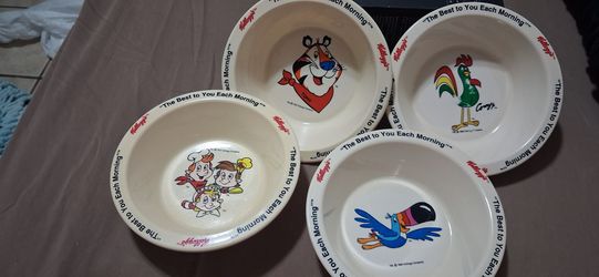 90's Promotional Kellogg's Characters Small Cereal Bowl Set