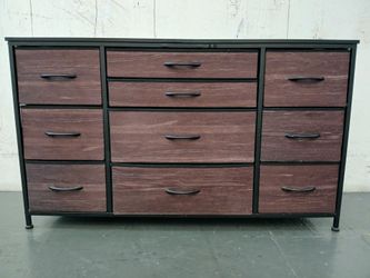 Fabric 10 Drawer Dresser