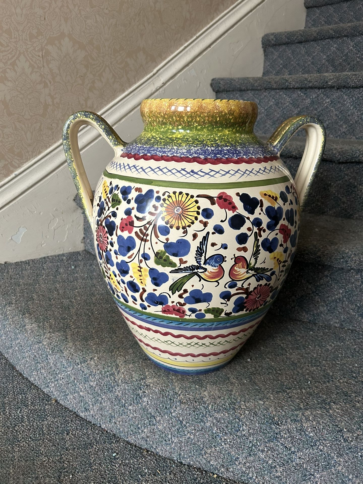 Large Italian Ceramic Planter Pot