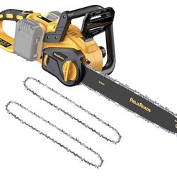 16-Inch Brushless Chainsaw, 40V (2 x 20V MAX) Cordless Battery Powered Chain Saw Compatible DeWALT Battery, Ideal for Wood/Tree Cutting, Pruning, Tool