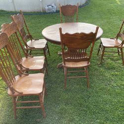 Kitchen Table With 6 Chairs And Extender