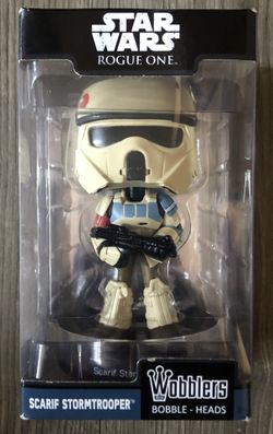Funko Star Wars Rogue One Scarif Stormtrooper Wobblers Bobble Head New