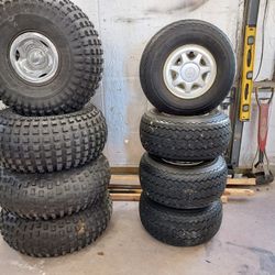 Gold Cart Tires, Wheels, And Caps