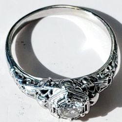 Vintage Style CustomWhite Gold Diamond RING
