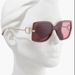 Salvatore Ferragamo Gancio 55mm Square Sunglasses