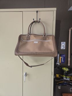 Guess Signature Logo Satchel Handbag