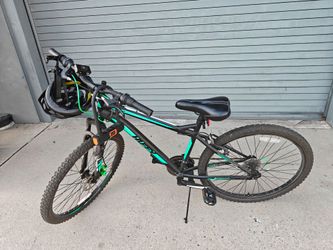 Bike with lock/helmet