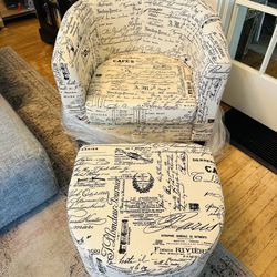 French Script Accent Chair