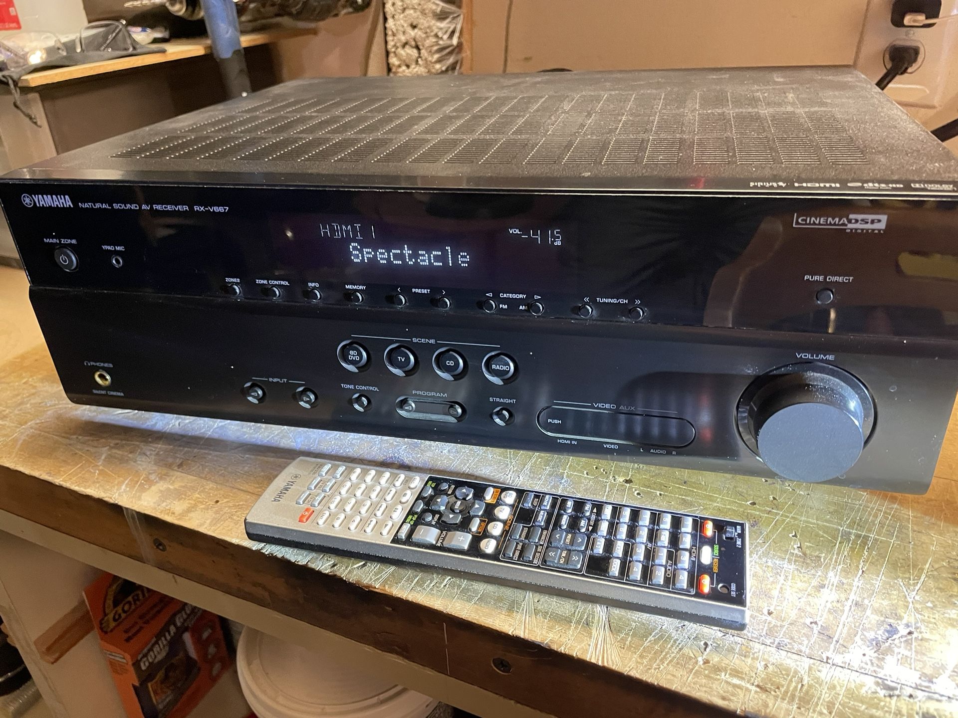 Yamaha RX-V667 7.2 AV Home Theater Surround Sound Receiver