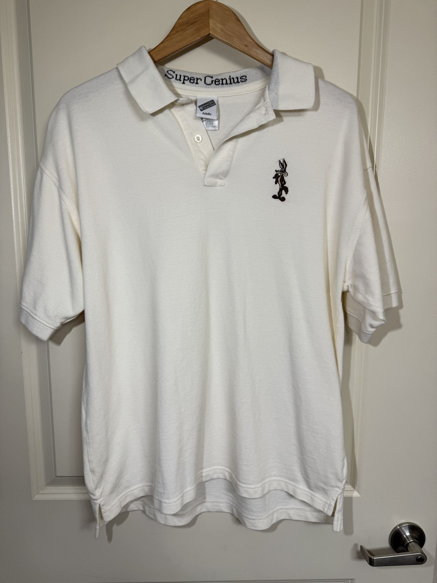 Vintage Warner Bros Wile E. Coyote Polo Shirt L