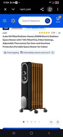 Black Oil Filled Radiator