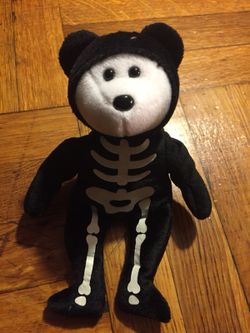 TY Skeleton Hoodie Teddy Bear