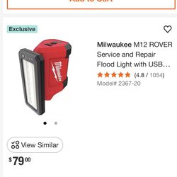 Milwaukee M12  Magnetic Flood Light  New