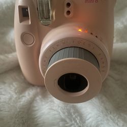 FUJI INSTAX MINI 8 PINK CAMERA TEXTED WORKS