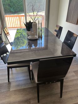 Alf Dafre Modern Solid Wood Dining Set - Italian Made