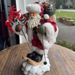 Cross Country Skiing Santa
