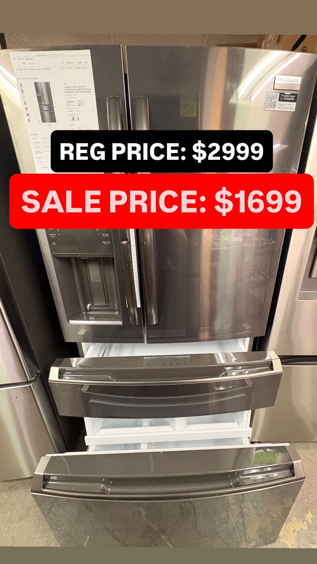 Frigidaire 4 Door Refrigerator 