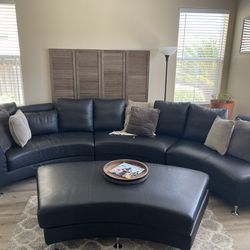 4 Piece Black Sectional