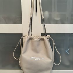 YSL Leather Bucket Bag 