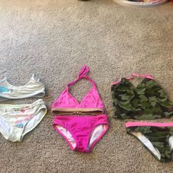 3 Little girls swimsuits size 6-6x