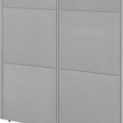 Bush Business Furniture Easy Office 60W x 66H Cubicle Panel with Corner Connector in Silver Gray
